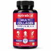 Nutrabud Комплекс Мультиколлагена Для Женщин Мужчин 90 Таблеток Гидролизованные Пептиды с Типами I II III V X Для Кожи Волос Суставов
