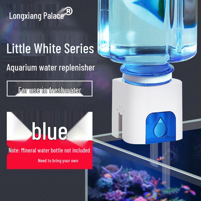 Longxiang Palace Automatic Water Replenisher for Small White Fish Tanks and Plant Micro Tanks, Power-Free, Square Design.