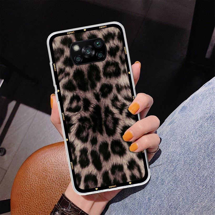 Animal Leopard Print Phnoe Case for Xiaomi Poco X5 X6 X7 Pro X4 Gt F7 Ultra M8 M7 Redmi 15C 15 13C 13 12C 12 Unique Cover Coque