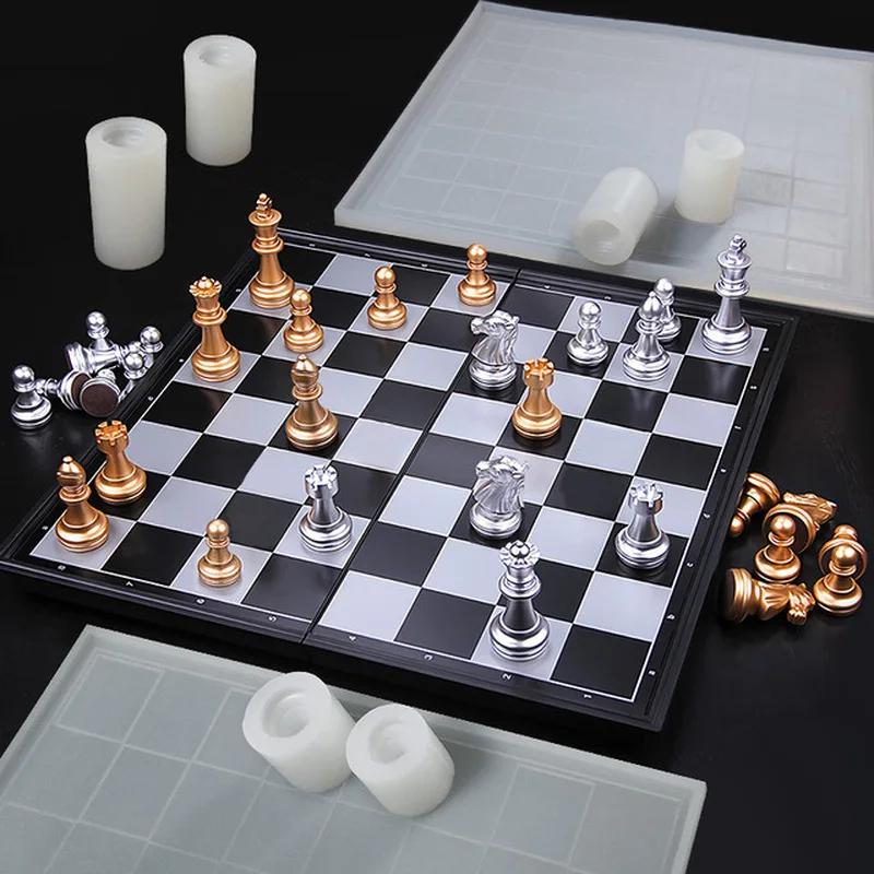 1PCS DIY Chess Silicone Mold 1pcs/set Candle Silicone Mold Creative Chocolate Baking Tools