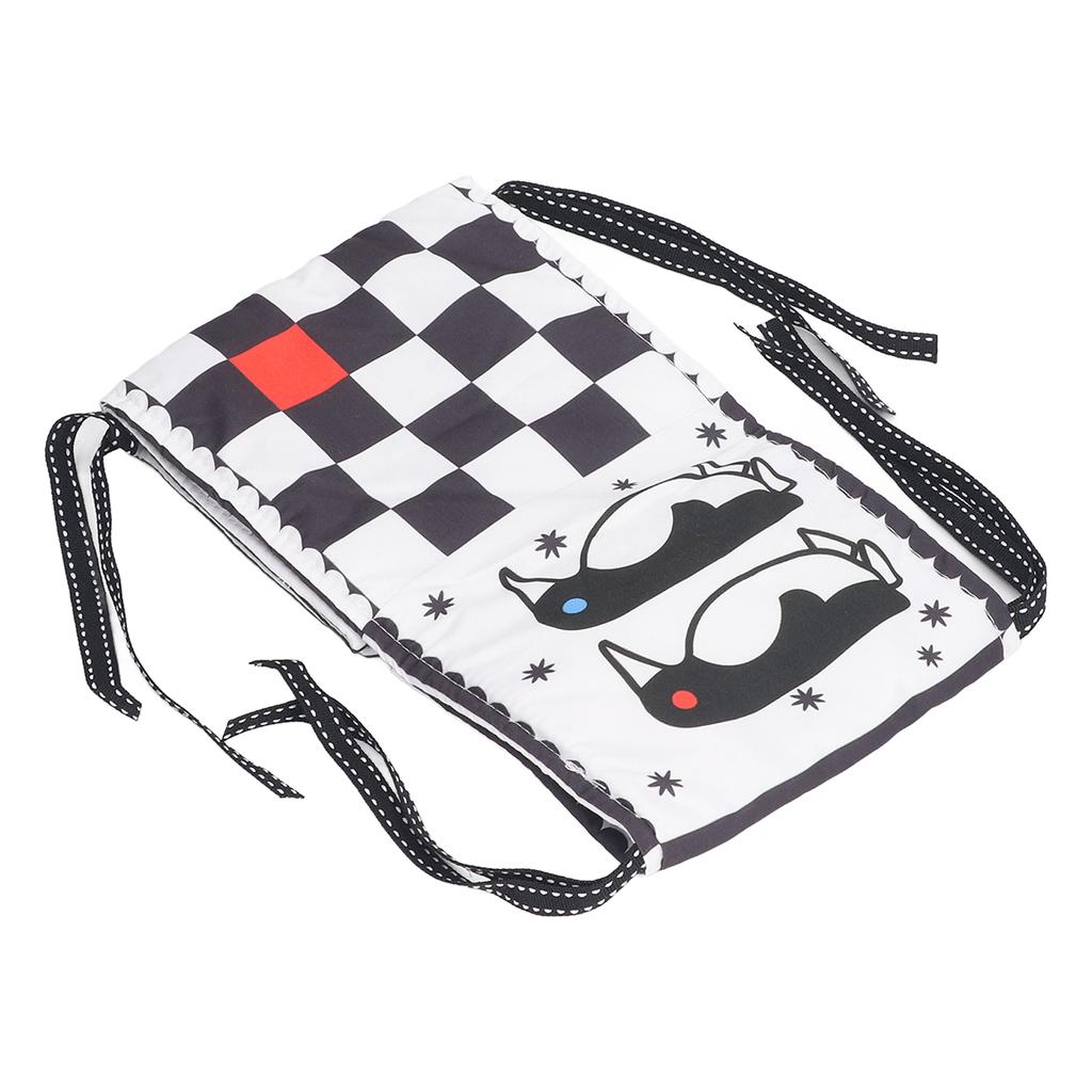 12 Pages Baby Cloth Book Double Sided Black and White Bed Surround Cloth Book for Early Education