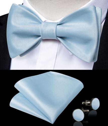 Мужской шелковый галстук-бабочка, регулируемый синий галстук-бабочка, набор запонок с цветочным принтом пейсли