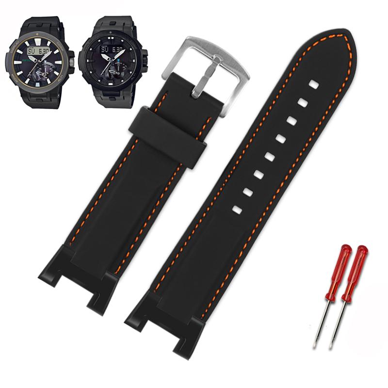 Классический для Casio PROTREK серии PRW7000 PRW-7000FC PRW-7000 новый модифицированный силиконовый ремешок для часов резиновый ремешок для часов ремешок добавить инструменты браслет