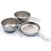 In Tsubame Village Blacksmith Pure Titanium Cooker 3 Piece Set with Storage Bag Frying Small Large Pot [Made Sanjo] MK-6023 Pan, Pot,