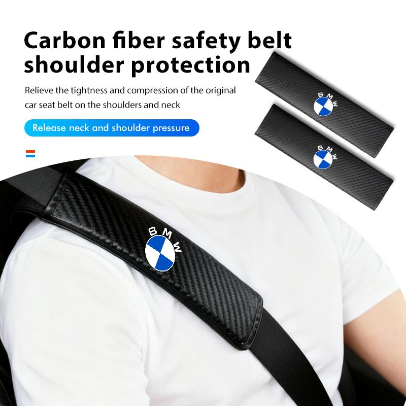 2pcs Car Seat Belt Shoulder Protection Pad Accessories For BMW Performance X1 M3 M6 F01 F02 E34 E36 E60 F10 F20 X6 SLZPW1