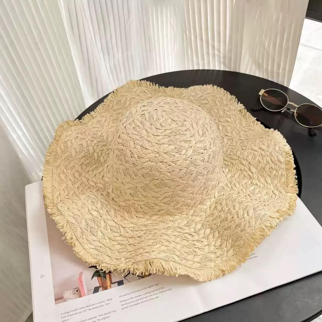 Summer Straw Hat For Women With Wide Brim And Sunshade For Outdoor Activities
