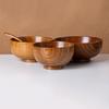 Natural Jujube Wood Noodle Bowl Handmade Round Soup Salad Bowl Food-Safe Oil Finish Handcrafted Rice Mug for Tea Coffee