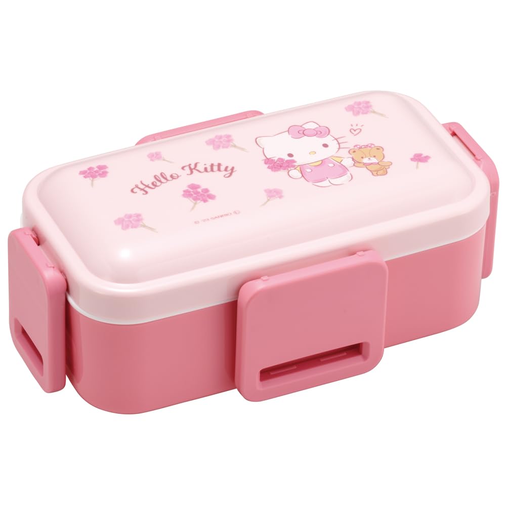 Skater Bento Box Hello Kitty Flower Wreath Sanrio 600 мл антибактериальная пушистая крышка-купол 2 яруса для женщин Сделано в Японии PFLW4AG-A