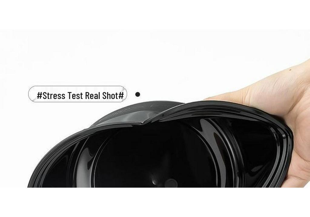 American Black Round Disposable Food Container, 350ml-1500ml - High-End Plastic Takeout Box