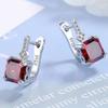 1pc European & American Style Square Cubic Zirconia Drop Earrings Women's Geometric Stud Earring, Suitable for Daily Wear