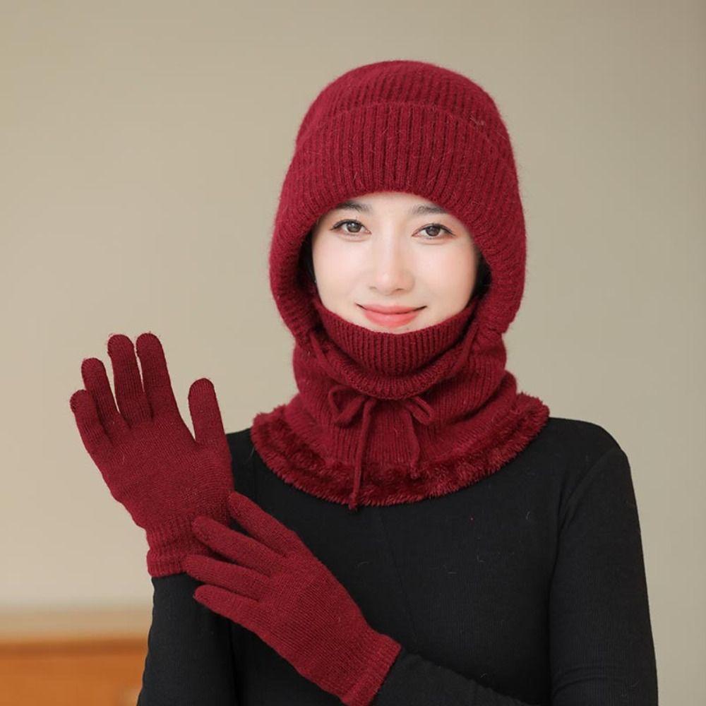Защита ушей Вязаная балаклава Шапка Грелка для шеи Шапки-пуловер Зимняя шапка с капюшоном На все случаи жизни