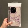 Фиолетовый Чехол для Телефона с Леопардовым Принтом Для IPhone 17 16e 16 15 14 13 12 Pro Max Противоударный и Противоскользящий Чехол