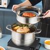 304 Stainless Steel 3-Layer Steamer Pot
