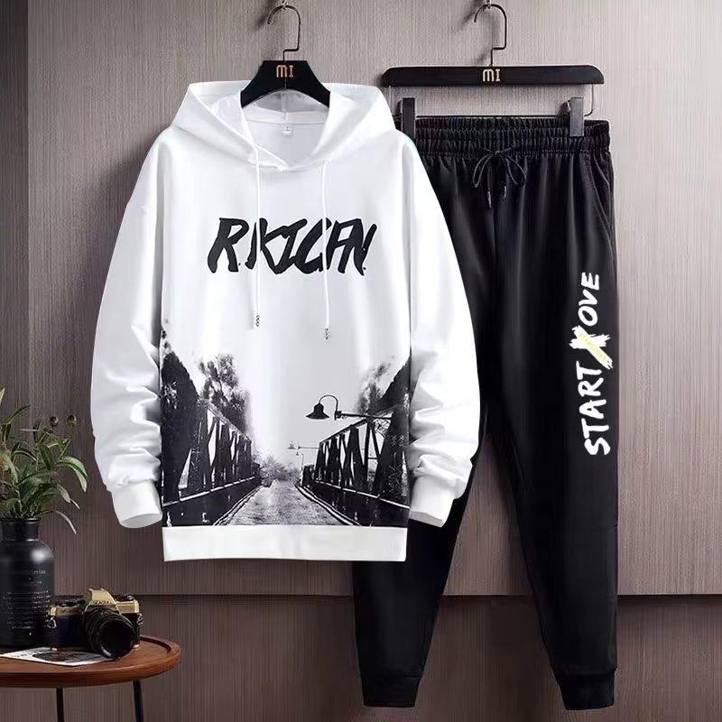 Boys' Trendy Casual Sports Set: Autumn/Winter Sweater & Trousers