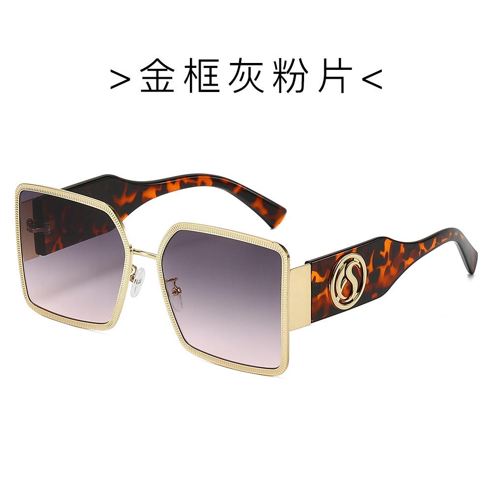 New metal high-definition sunglasses, fashionable for men and women, UV-blocking large-frame sunglasses, trendy driving glasses for going out