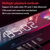 Clock Bluetooth Wireless Game Speaker Soundbar 3D Stereo Subwoofer Computer Loudspeaker with Light Soundbar for Tv Home Theater