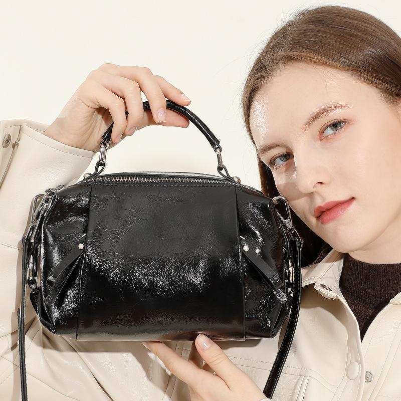 Весна и Лето Европейская и Американская Бостонская Сумка Натуральная Кожа Женская Сумка Сумка-Подушка Сумка-Тоут Новая Кожа Премиум-Класса На Плечо Кросс-Боди