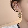 A Pair of Retro Elegant Smart Colored Agate Beaded Drop Earrings for Women
