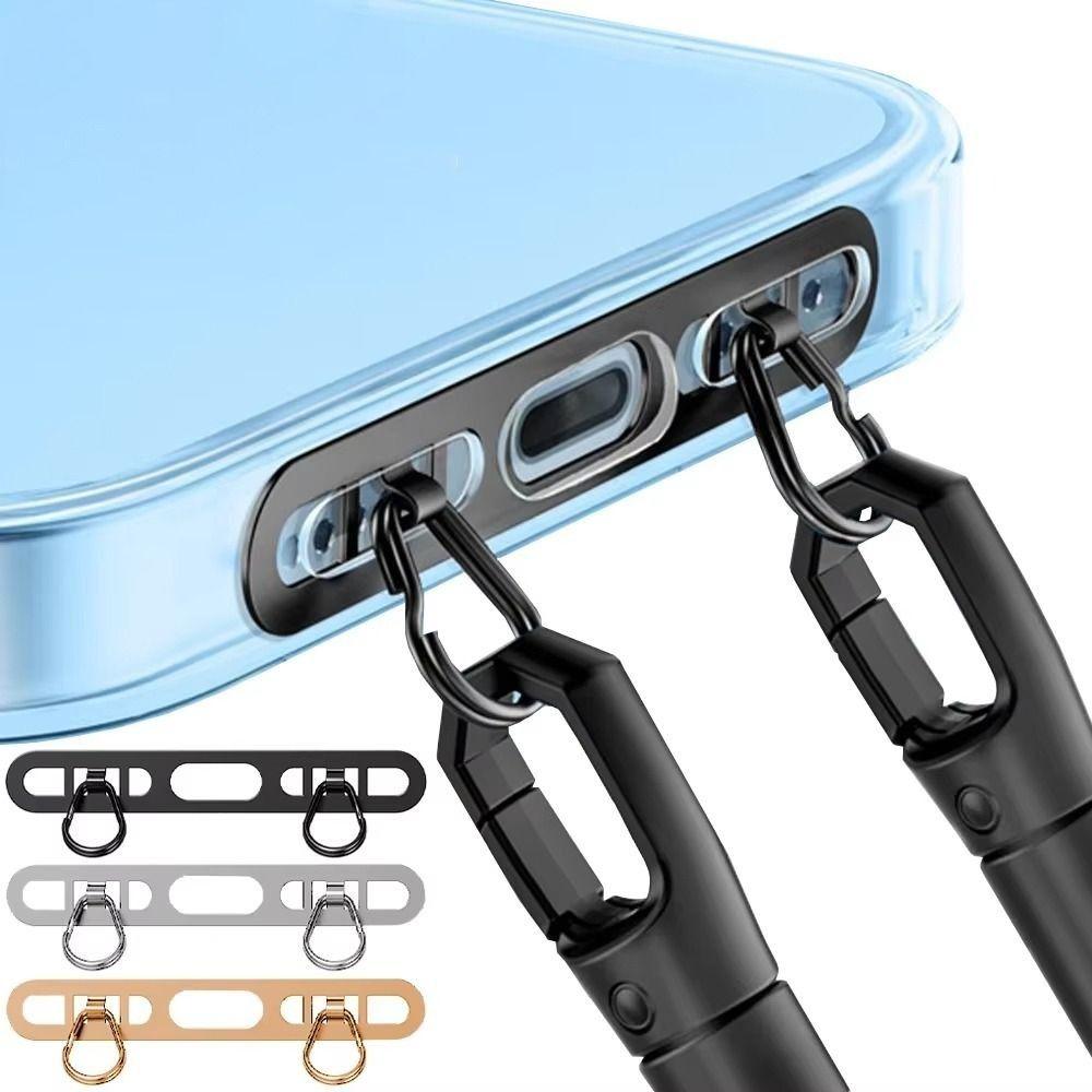Double Buckle Gasket Phone Lanyard Clip Patch Phone Case Hanging Rope for Mobile Phone