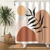 Nordic Wind Abstract Art Boho Shower Curtain Waterproof Polyester Bath Curtain Morandi Color Block Curtains For Bathroom Decor