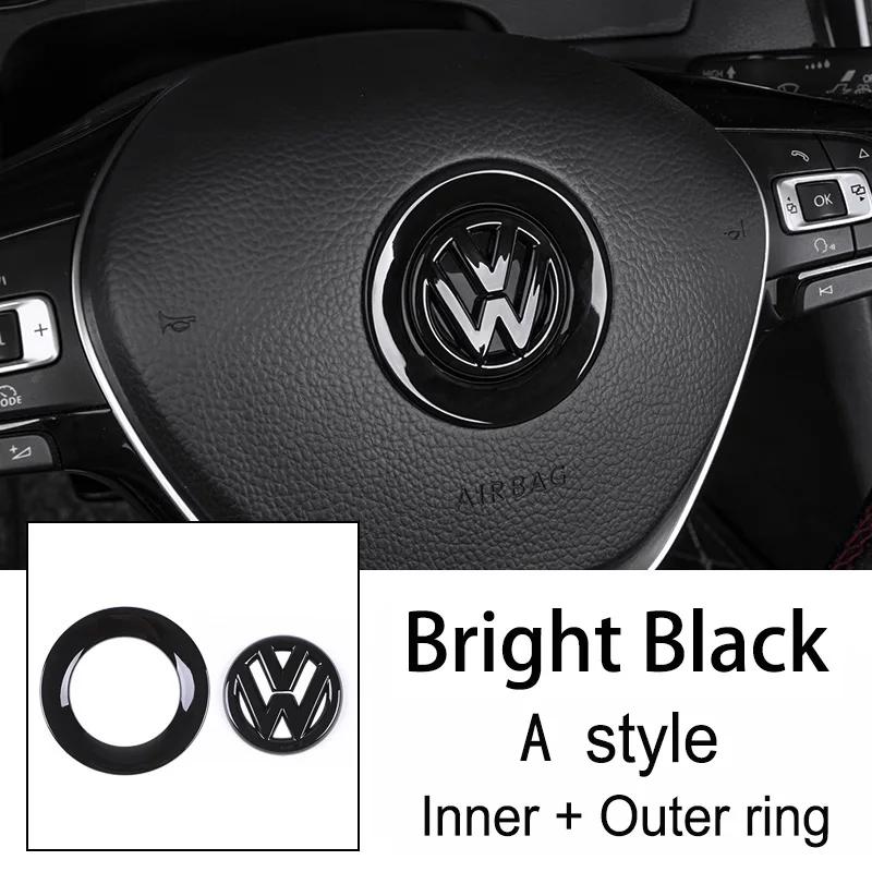 Car Steering Wheel Emblem Sticker Interior Accessories For Volkswagen GTI Polo Golf Passat Scirocco Beetle Tiguan Magotan