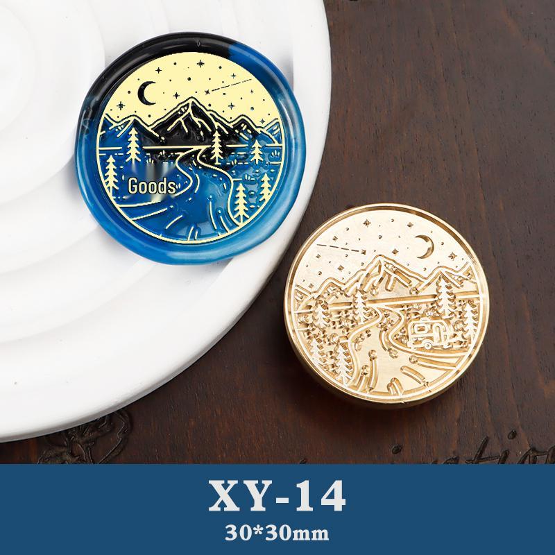 НаборCustom Frosted Copper Head Seal Set with Irregular Shape and Anime Pattern