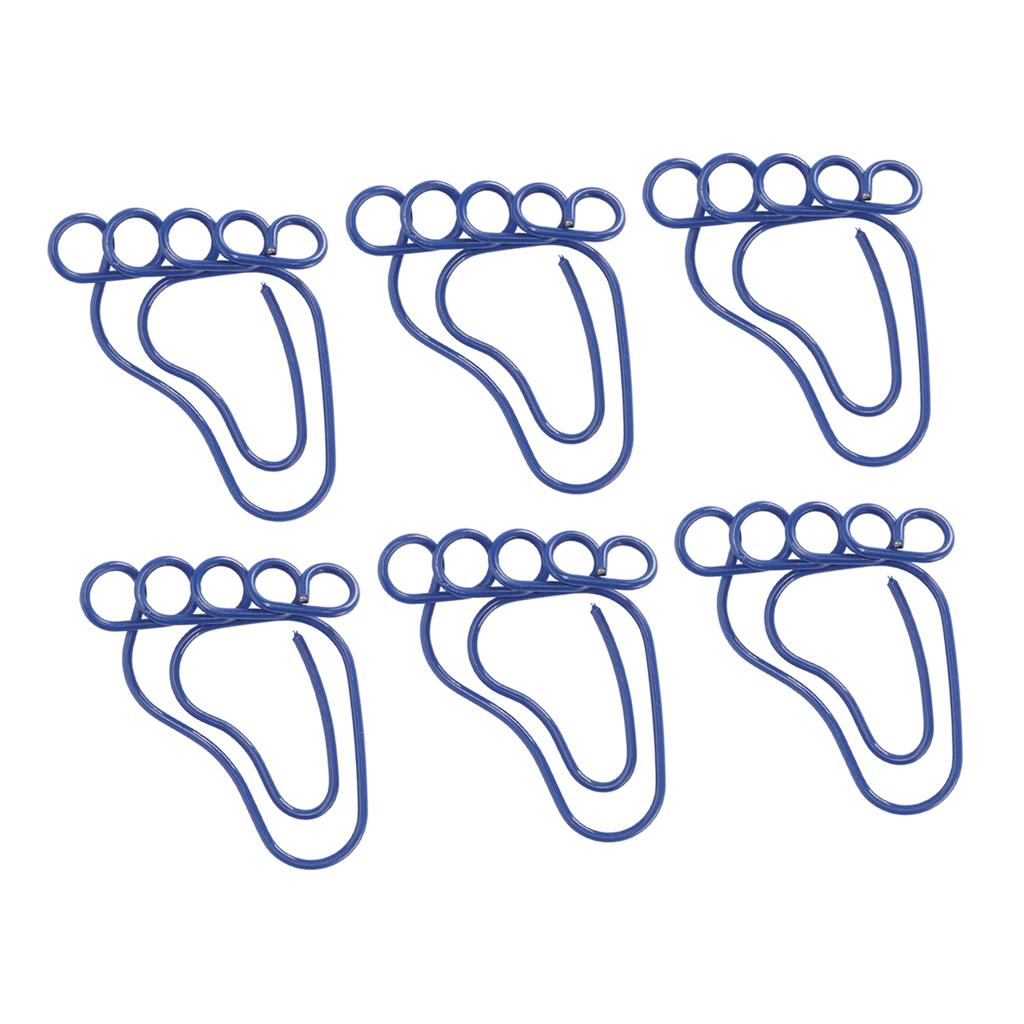 100 шт. скрепки в форме стопы, нескользящие, цветные, симпатичный внешний вид, портативные для офиса, школы