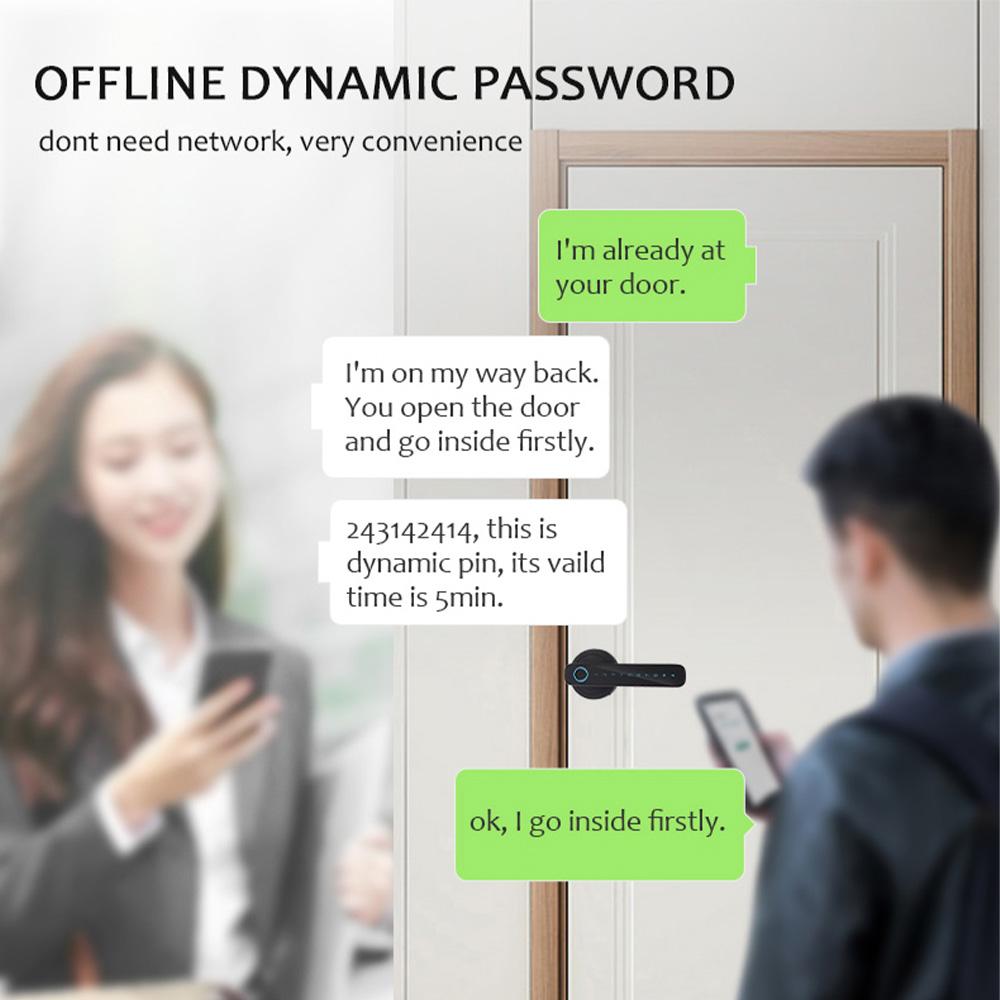 Умный дверной замок с отпечатком пальца, биометрический дверной замок без ключа с набором ручек, ключ поддержки и