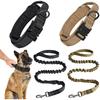 Комплект из прочного военного тактического ошейника и поводка для собак: Регулируемый и прочный для собак всех размеров