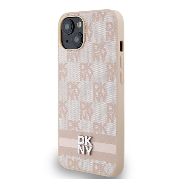 Dkny Dkhcp14Spcptssp Iphone 14 / 15 / 136.1 Różowy/Pink Hardcase Leather Checkered Mono Pattern & Printed Stripes