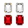 Rectangle Shape Rectangle Rhinestone Ring Adjustable Size Adjustable Crystal Ring
