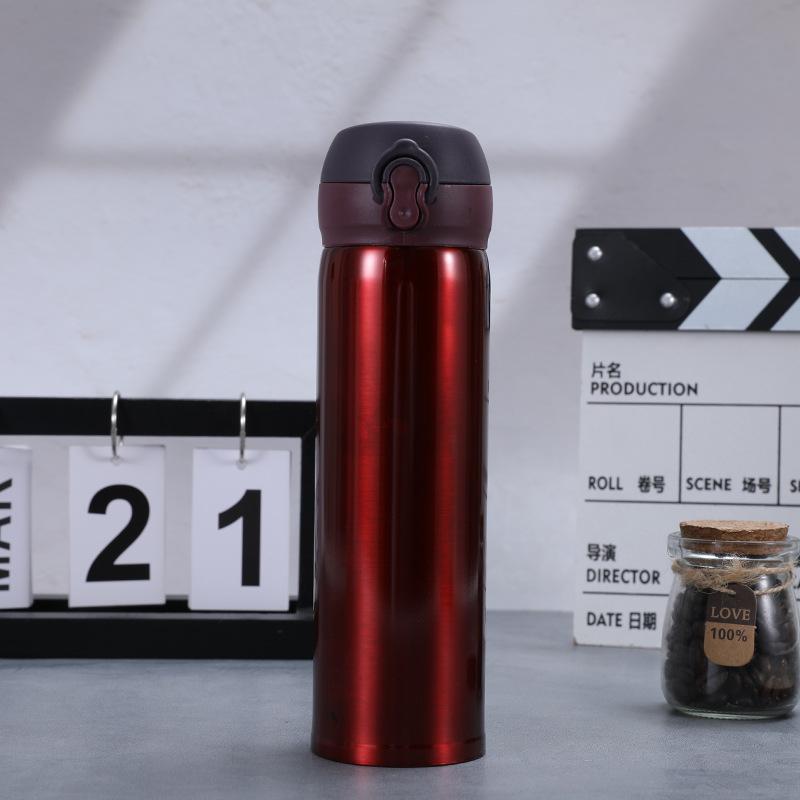 Простая термокружка из нержавеющей стали для студентов мужского и женского пола, спортивная кружка для отдыха на открытом воздухе с замком