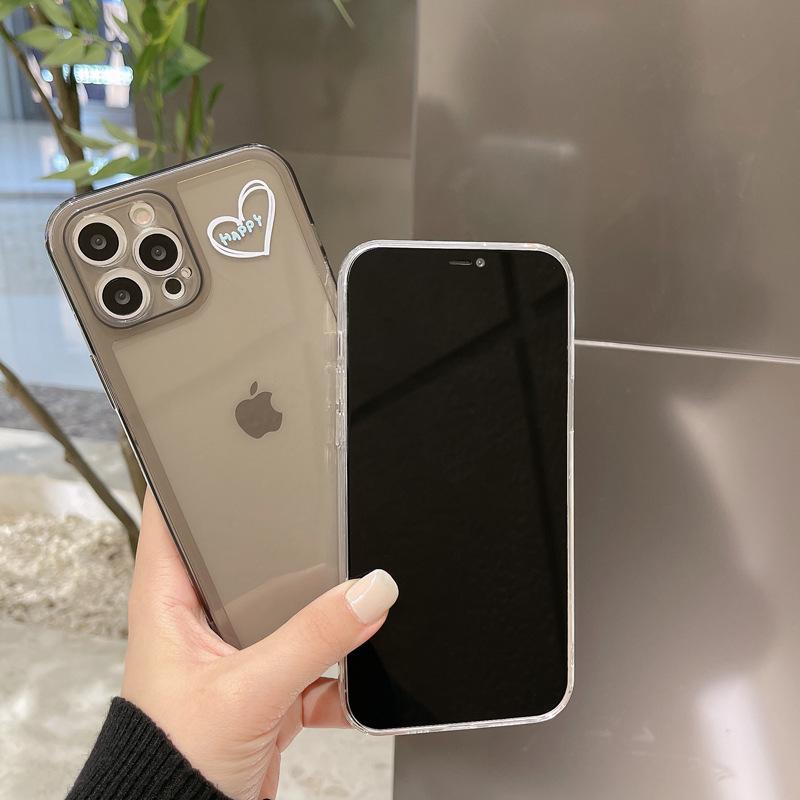 Простая пара Чехол для iPhone 16 Apple Мобильного телефона 16 Pro Max Прозрачный 13 Подходит для 8plus Боковой XS Мягкий Чехол