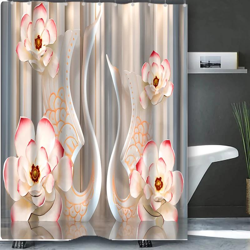 3D Задний Фон Ванная Комната Занавеска для Душа Животное Водонепроницаемая ткань Ванная Комната Занавеска С 12 Крючками Подсолнух Домашний Декор