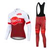 Men Women Cycling Jersey Set Long Sleeve Quick Dry Performance Bike Apparel Outdoor Sportswear
