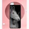 Черный Белый Лошадь Чехол для Samsung Galaxy S23 S24 Ultra S8 S9 S10 S22 Plus Note 10 20 Ultra S20 S21 FE Чехол