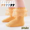 3Pairs Lace Lolita Baby Ankle Socks Sweet Toddle Princess Socks Children Cotton Socks  Autumn Spring