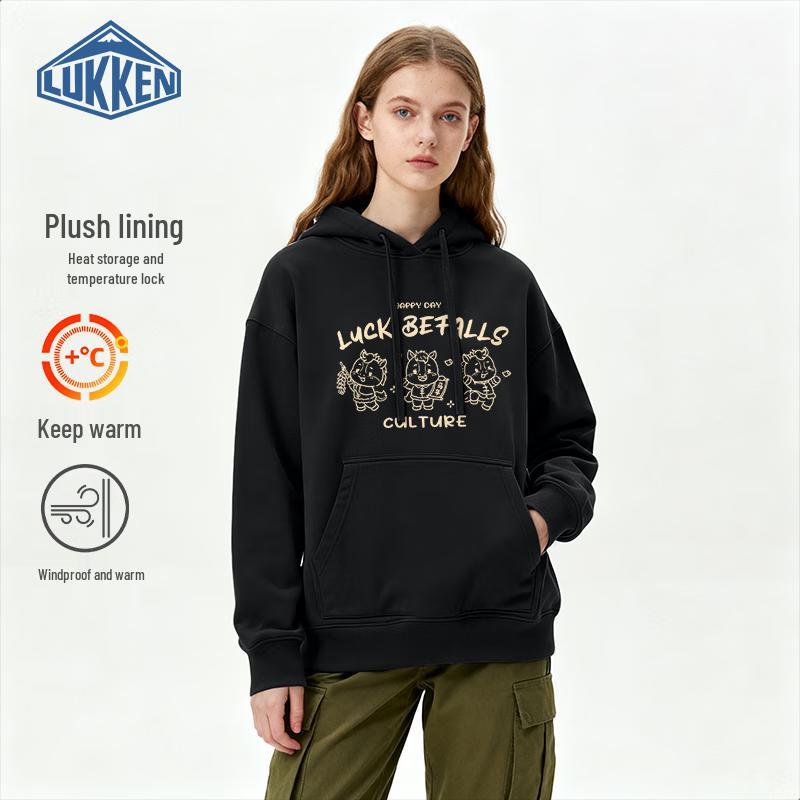 LUKKEN Женский флисовый худи с капюшоном и графикой лошади