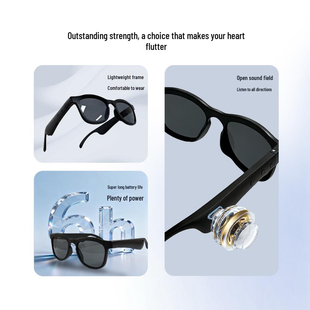 Introducing the AI Smart Bluetooth Sunglasses: Answer Calls, Enjoy Music, and Switch Playbacks with Multifunctional Style.