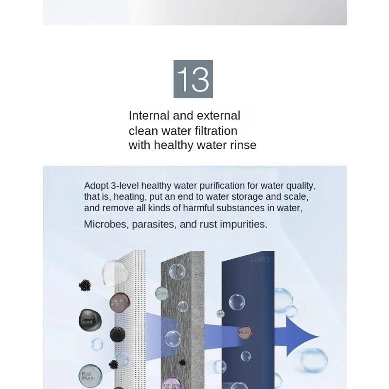 Ecofresh Square Smart Toilet Seat Cover - Electronic Bidet with Heating, Cleaning & Drying for Bathroom