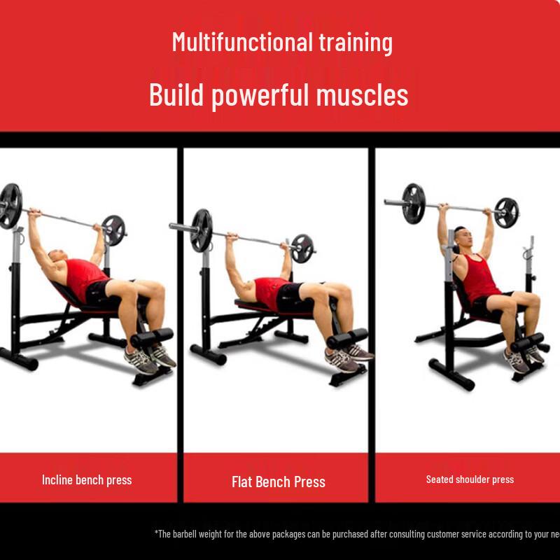 RIDO Multi-functional Weight Bench & Barbell Rack Set
