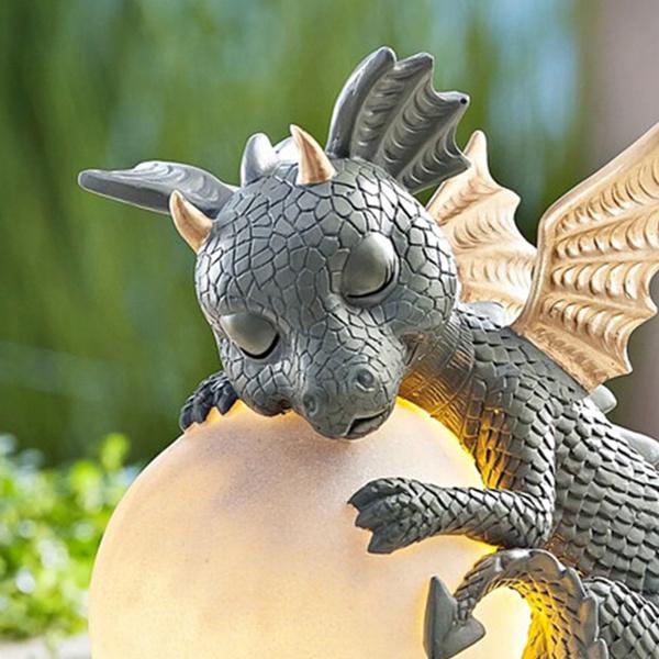 New 4 Styles Small Dinosaur Shape Meditation Sculpture Dragon Meditated Statue Resin Crafts Home Decor