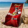 Custom Name Ranger Hero Pose Beach Towel Microfiber Beach Towel, Lightweight and Quick-Dry, for Summer Travel, Swimming Pool Gift