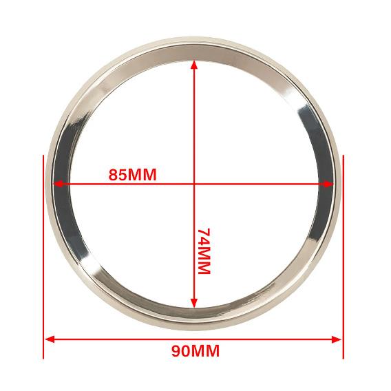 ELING Silver or Black Stainless Steel Bezel for 52mm/85mm Car Motorcycle Gauge