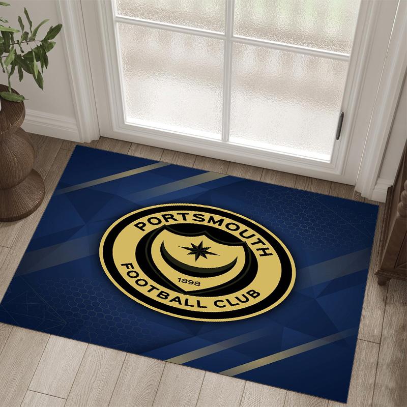 Дизайн Portsmouth FC Кристальный Велюровый Ковер Уютный Не?Нескользящий ковер с принтом для спальни, гостиной, прихожей