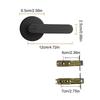 Privacy Door Handle Heavy Duty Black Passage Doorknob Lock Interior Black Flat Door Handles Keyless For Bathroom Bedroom