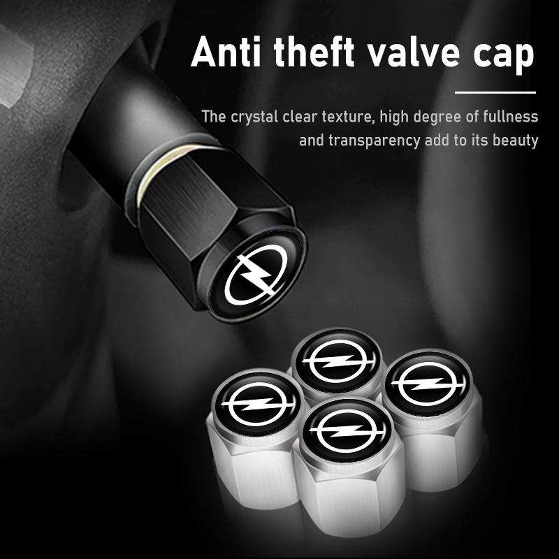 BBFG7 5pcs Car Wheel Tire Valve Protection Caps Auto Accessories For Opel Insignia Corsa Zafira Mokka Grandland Antara Ampera