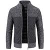 Men's Winter Thickened Cotton Jacket Large Size Long-sleeved Zipper Knitted Jacket Stand Collar Casual Sweater