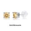 Zanlong 11447 Hot Sales Womens Jewelry Plated 18k White Gold Diamond Luxury Round Colored Gemstones Moissanite 925 Stud Earing