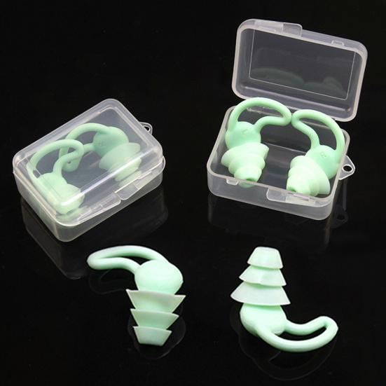 1 комплект берушей 3 слоя звукоизоляции силиконовые беруши для плавания и подводного плавания с коробкой для хранения для вечеринки у бассейна